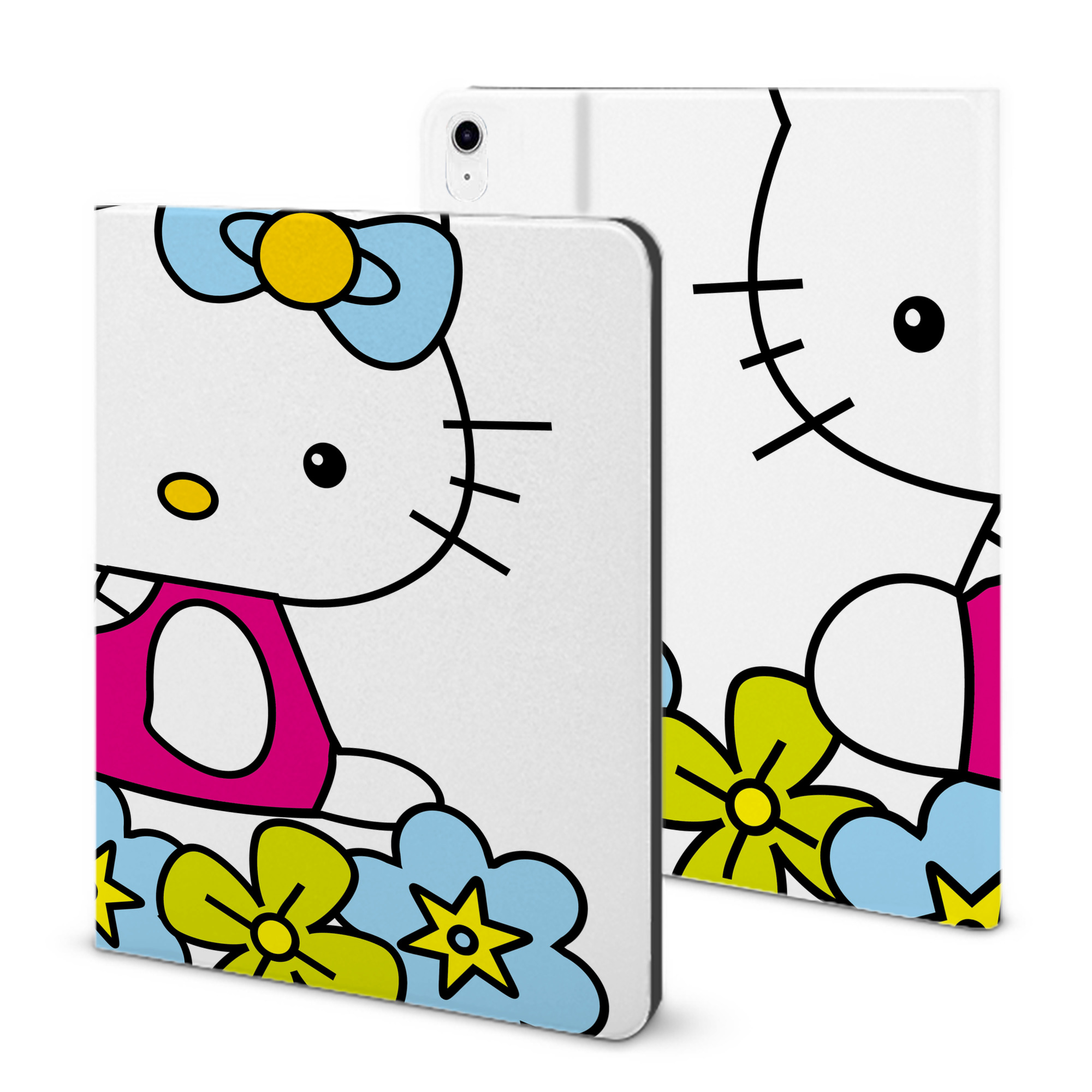 （画像用） Hello Kitty ハローキティ IPad ケース ブック型 PUレザー TPU 耐衝撃 軽量 薄型 ペン収納なし 全面保護 IPad 各モデル対応